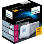 Siemens VZ16GALL PowerProtect Staubsaugerbeutel – 16er MAXI PACK, 4‑lagig, für Siemens & Bosch, Hygieneverschluss, Original