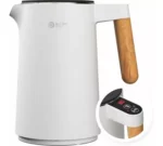 Balter Home Edelstahl-Wasserkocher matt mit Holzoptik-Griff – modernes Design – Bild 4