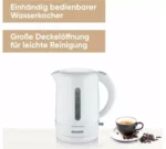 Severin WK 4322 Wasserkocher 1,7L 2200W mit herausnehmbarem Kalkfilter – Bild 3
