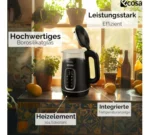 Ecosa EO-697 Glas-Wasserkocher 1,7L 2200W mit 4 Temperaturstufen & 2h Warmhaltefunktion – Bild 2