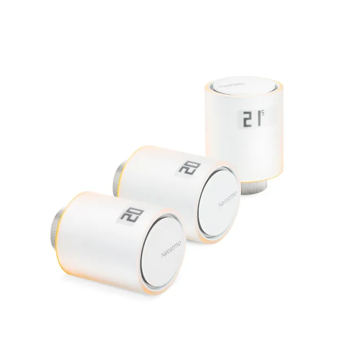 220426115331100301900002M Netatmo Smartes Heizkörperthermostat 3er-Pack | App & Sprachsteuerung | Fenster-offen-Erkennung | Weiß – Bild 1