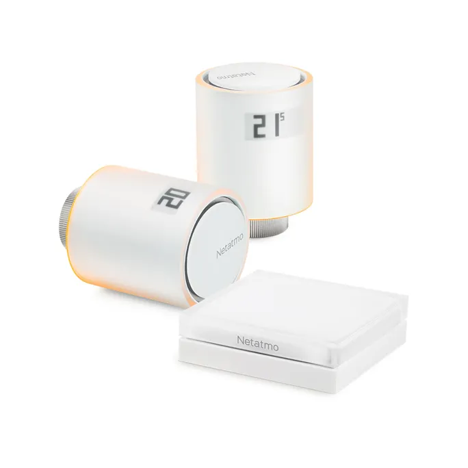 220426123027900301900002R Netatmo Starterpaket Heizen | 2x Smartes Thermostat + Relais | HomeKit & Alexa | Design von Starck – Bild 1