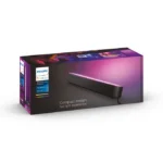 Philips Hue Play Lightbar Basis-Set schwarz – RGBW, 530 lm, 2000-6500 K, Netzteil für bis zu 3 Bars, Bridge erforderlich