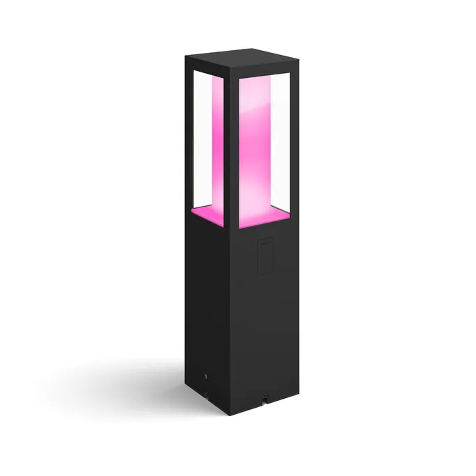 230921105735500301900022C Philips Hue Impress Sockelleuchte schwarz – RGBW, 1200 lm, 2000-6500 K, IP44, 360°-Lichteffekt – Bild 1