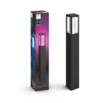 Philips Hue Impress Wegeleuchte schwarz – RGBW, 1200 lm, 2000-6500 K, IP44, Hue Bridge erforderlich – Bild 2