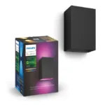 Philips Hue Resonate Wandleuchte schwarz – RGBW, 1200 lm, Up- & Downlight, IP44, 2000-6500 K – Bild 2