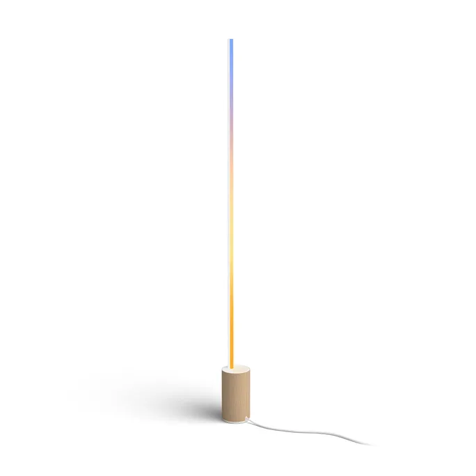 230922085528200301900024W Philips Hue Gradient Signe Stehleuchte Oak – RGBW, 2550 lm, 2000-6500 K, Eichenholzfuß, Gradient-Technologie – Bild 1