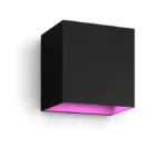Philips Hue Resonate Wandleuchte schwarz einstrahlig – RGBW, 590 lm, 2000-6500 K, IP44, verstellbarer Clip