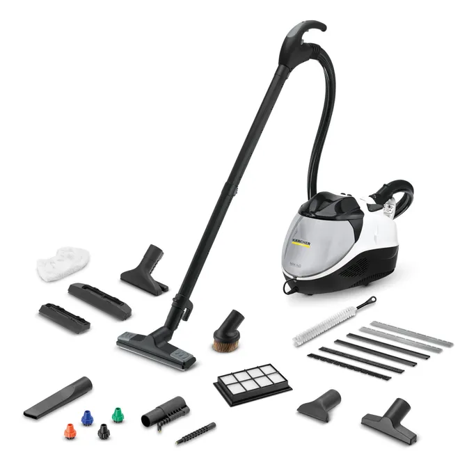 240219130456800801900217M Kärcher SV 7 Dampfsauger weiß – 2200W, 4 bar Dampfdruck, 3-in-1 (Dampfen, Saugen, Trocknen), 6 m Kabel, 9,4 kg – Bild 1