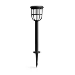 Philips Ultra-Efficient Solar Radii Sockelleuchte schwarz – 1.3W, 250 lm, 3000K, IP44, Bewegungssensor, koppelbar
