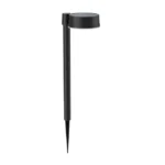 Philips Solar Vynce Sockelleuchte schwarz rund – 1.5W, 200 lm, 2700K, IP44, Tageslichtsensor, kabellos