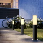 Philips Utrecht Sockelleuchte anthrazit – IP44, 20W, E27 oder feste LED, 2700K, wetterfest, 600-1500 lm – Bild 2