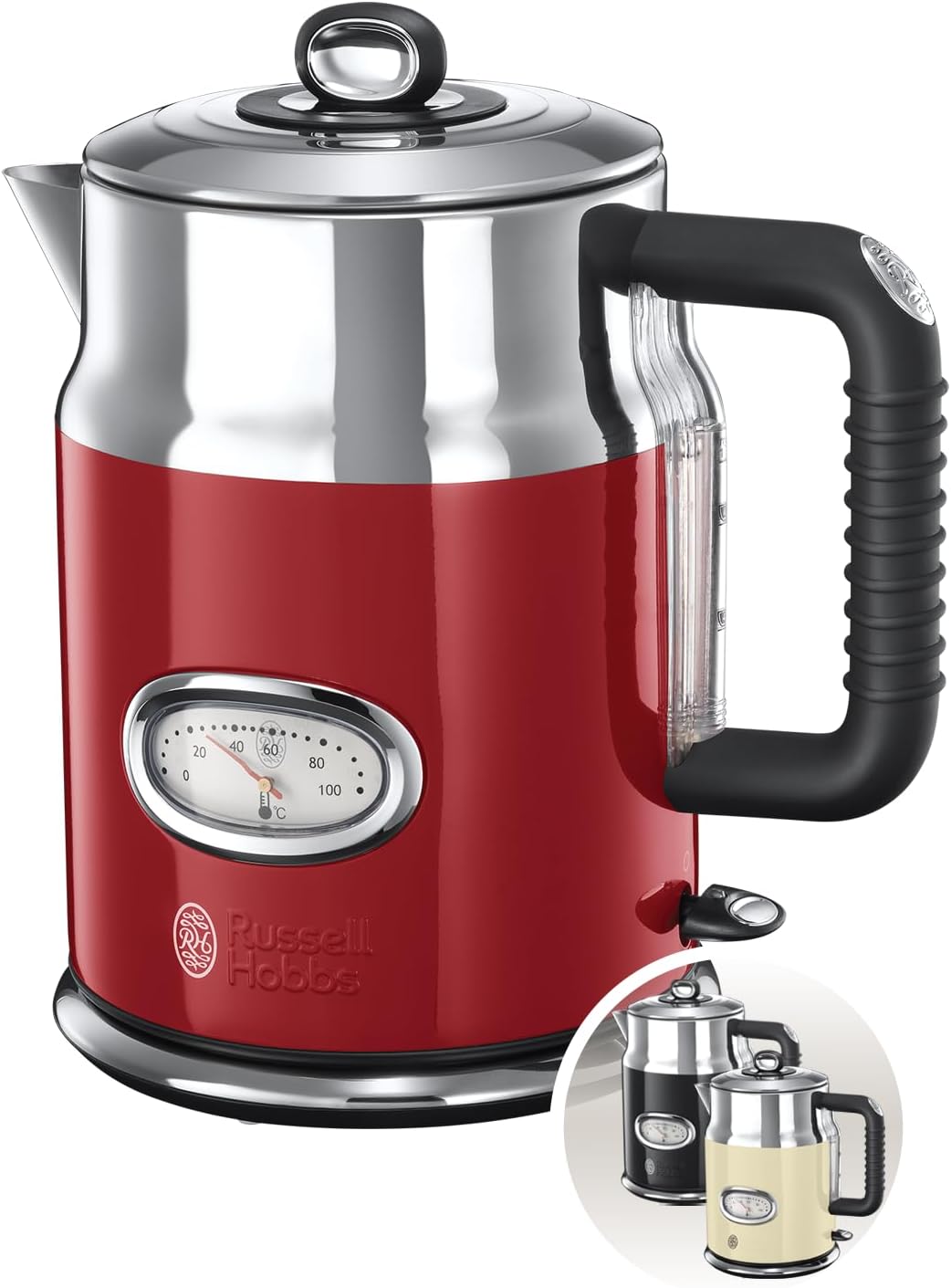 6188mEzbmKL._AC_SL1500_.jpg Russell Hobbs Wasserkocher Retro 21670-70 (Red) – Bild 1