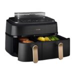 Philips Steam Airfryer 5000 Series NA552/00 Dual Basket – 9 L (3+6 L), Dampfgarfunktion, 2750 W
