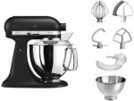 KitchenAid Artisan 5KSM175PSEBK Küchenmaschine – 4,8 L, 300 W, 10 Geschwindigkeiten, Gusseisen Schwarz – Bild 4