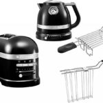 KitchenAid Artisan Frühstücks-Set 5KEK1522 + 5KMT2204 – Wasserkocher 1,5 L & Toaster 2 Scheiben, Onyx Schwarz