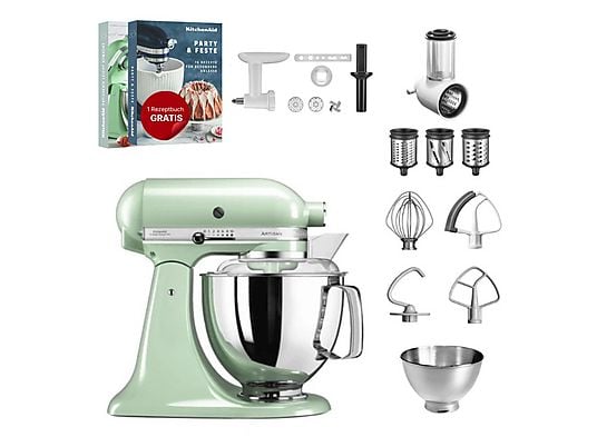 ASSET_MP_166984909 KitchenAid Artisan 5KSM175PSEPT Küchenmaschine – 4,8 L, 300 W, 10 Geschwindigkeiten, Pistazie – Bild 1