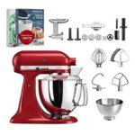KitchenAid Artisan 5KSM175 Meatlove-Set Küchenmaschine – 4,8 L, 300 W, inkl. Fleischwolf & Gemüseschneider, Empire Rot