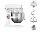 KitchenAid Pro 5KSM7990XEWH Küchenmaschine – 6,9 L, 325 W, 10 Geschwindigkeiten, Schüsselheber, Weiß – Bild 3