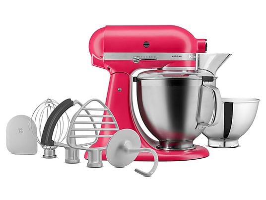 ASSET_MP_171903691 KitchenAid Artisan 5KSM195PSEHI Küchenmaschine – 4,7 L, 300 W, 10 Geschwindigkeiten, Hibiskus – Bild 1