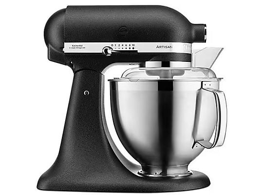 ASSET_MP_173183566 KitchenAid Artisan Premium 5KSM185PSEBK Küchenmaschine – 4,8 L, 300 W, 10 Geschwindigkeiten, Gusseisen Schwarz – Bild 1