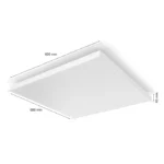 Philips Hue Datura Deckenleuchte 600x600mm – RGBW, 4300 lm, 2 separat steuerbare Lichtquellen – Bild 2