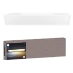 Philips Hue White Ambiance Aurelle Deckenleuchte 120x30cm weiß – dimmbar, 3750 lm, 2200-6500 K, Dimmschalter inklusive
