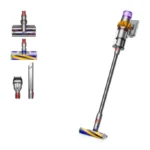 Dyson V15 Detect Absolute – Akku-Staubsauger, 240 AW, 60 Min. Laufzeit, Laserdüse, LCD-Display, Nickel/Gelb