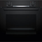 Bosch HBA510BA3 Serie 2 Einbaubackofen 60x60 3D-Heißluft Schnellaufheizung Schwarz