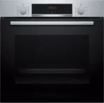 Bosch HBA514BS3 Serie 4 Einbaubackofen 60x60 3D-Heißluft Schnellaufheizung Hydrolyse Edelstahl