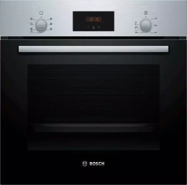XL1_bosch-serie-2-hbf133br0-schwarz-edelstahl-versandkostenfrei Bosch HBF133BR0 Serie 2 Einbaubackofen 60x60 3D Heißluft EcoClean Direct Schnellaufheizung Schwarz – Bild 1