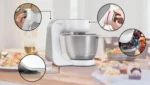 Bosch MUM58200 Küchenmaschine MUM5 Serie 4 – 1000 W, 3,9 l Edelstahlschüssel, 7 Geschwindigkeiten, inkl. Fleischwolf & Zitruspresse – Bild 3