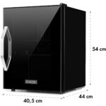 KLARSTEIN Mini Kühlschrank 33 l Glastür LED Getränkekühlschrank leise Schwarz Energieklasse C – Bild 4