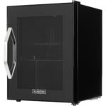 KLARSTEIN Mini Kühlschrank 33 l Glastür LED Getränkekühlschrank leise Schwarz Energieklasse C – Bild 2
