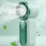 Traumheim Handventilator mit LED-Display 3000 mAh, USB, 5 Geschwindigkeitsstufen