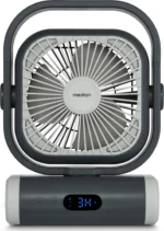MEDION E10 TF Akku-Ventilator mit Fernbedienung – 10.000 mAh, 5 Stufen, LED-Licht – Bild 2